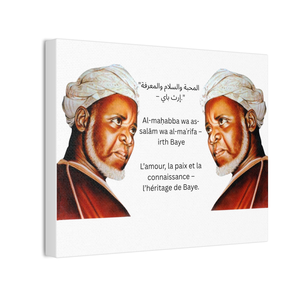 Canvas Stretched Baye Niass Rta Saying Love Peace Knowledge 0.75&quot; Wall Art